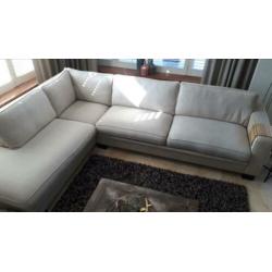 Super mooi bankstel beige stof