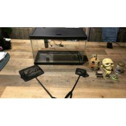 Aquarium met filter 40 cm breed 25 cm hoog