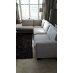 Super mooi bankstel beige stof