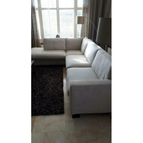 Super mooi bankstel beige stof
