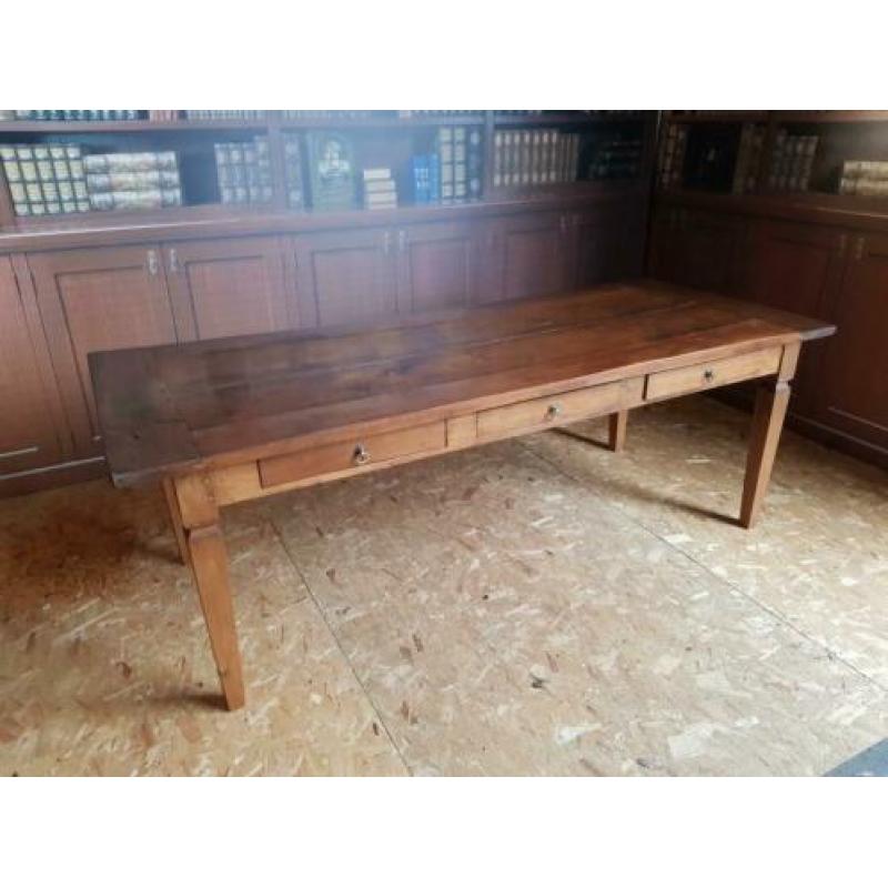 220 cm grote Teak eettafel mooie uitstraling