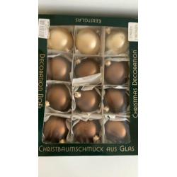 Kerstballen etc bruin/goud