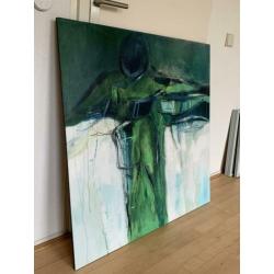 Abstracte poster op MDF