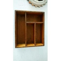 brocante bestekbak vakkenbak hout