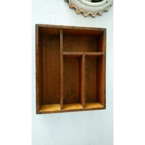 brocante bestekbak vakkenbak hout