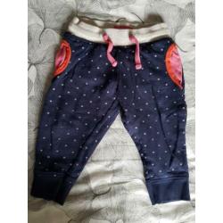 Hema joggingpakje donkerblauw met stippen, maat 80