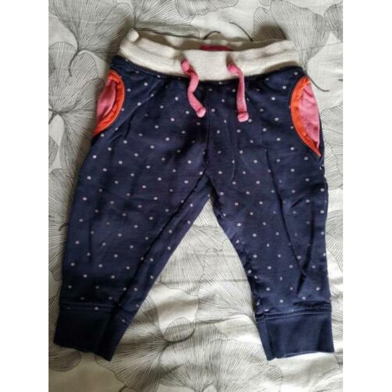 Hema joggingpakje donkerblauw met stippen, maat 80