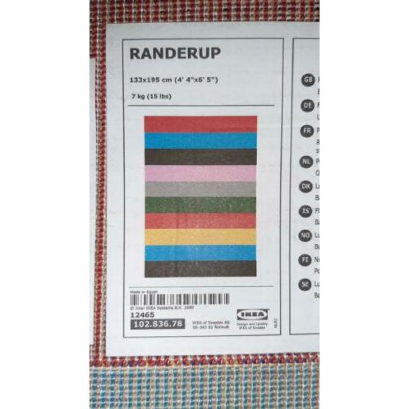 Veelkleurig vloerkleed ikea, randerup, 133x195 cm