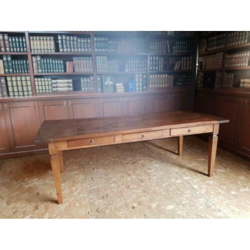 220 cm grote Teak eettafel mooie uitstraling