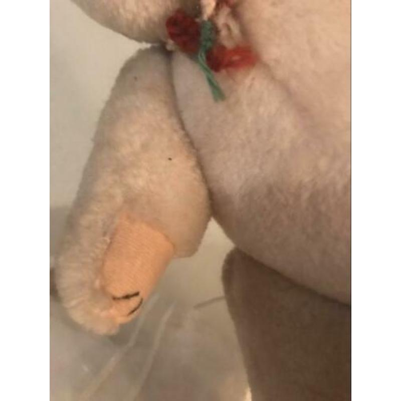 Authentieke wit beige lief ogend goede maat teddybeer beer