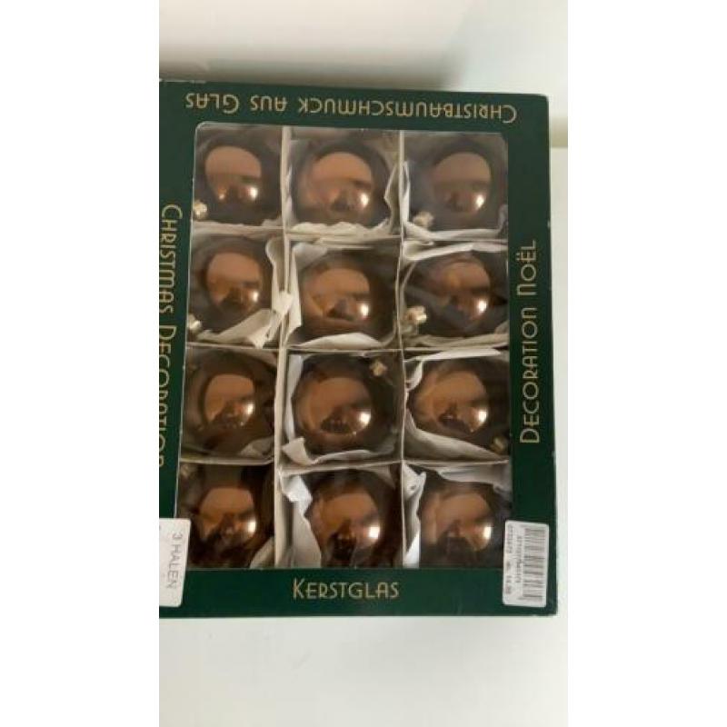 Kerstballen etc bruin/goud