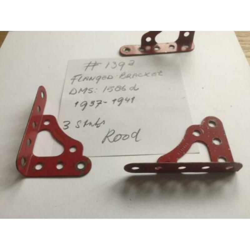 Meccano Flanged 3x bracket # 139a 1937 1941 periode