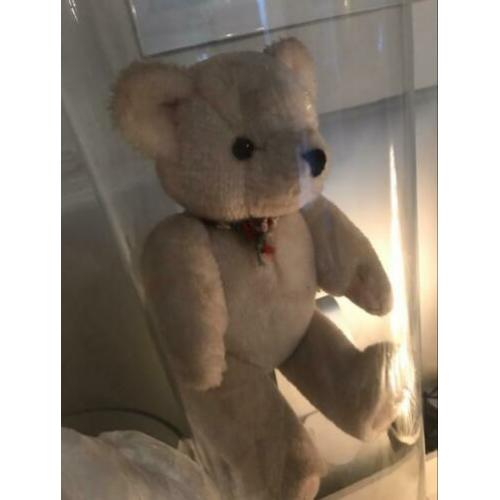Authentieke wit beige lief ogend goede maat teddybeer beer