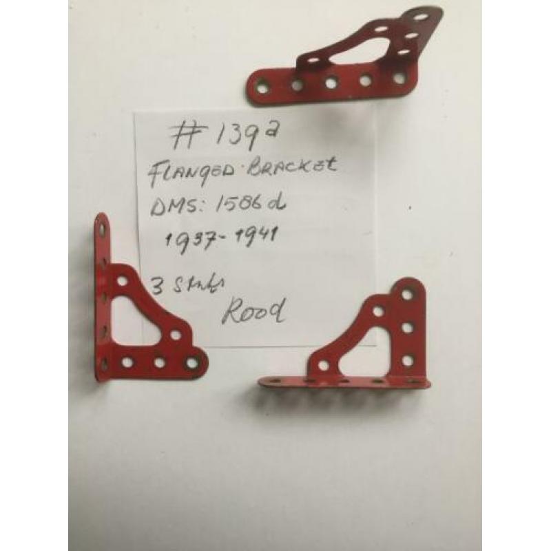 Meccano Flanged 3x bracket # 139a 1937 1941 periode
