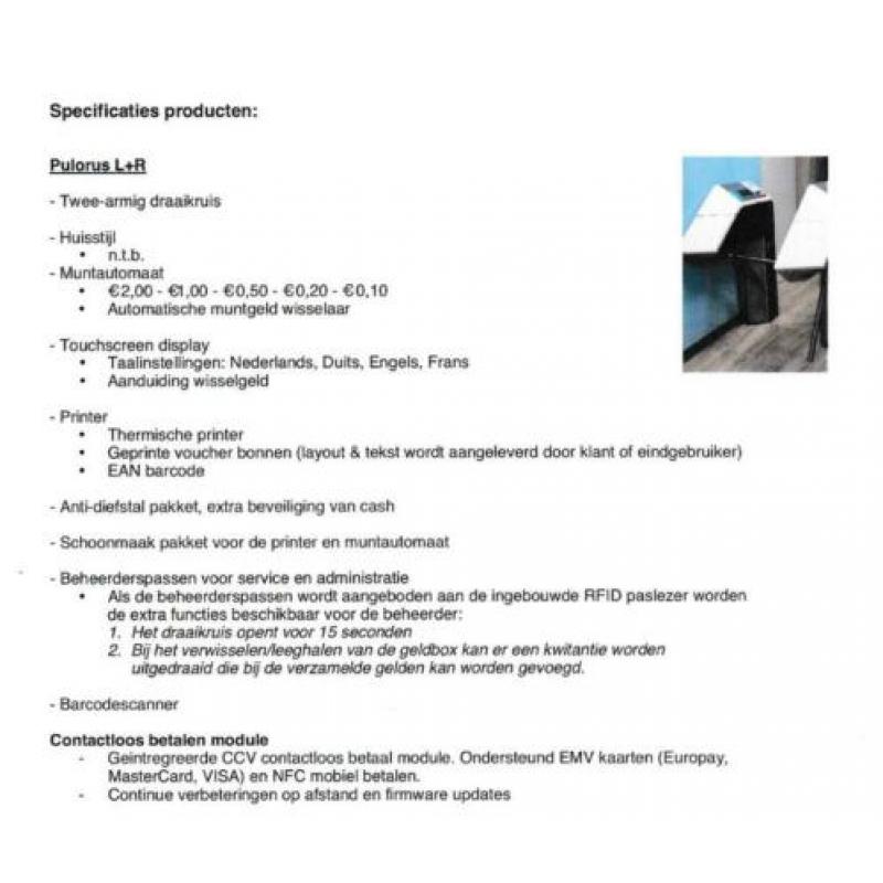 Toegangspoortje / Tourniquet / Turnstile van merk Boon Edam