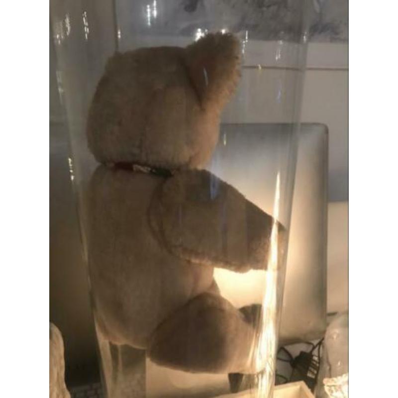 Authentieke wit beige lief ogend goede maat teddybeer beer