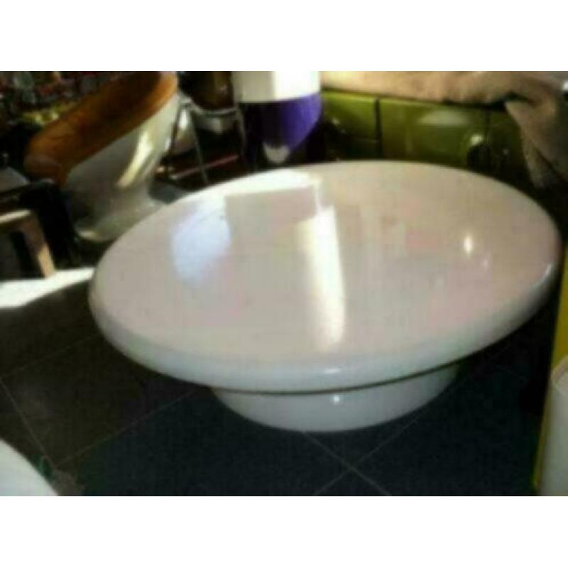 Space age glasfiber salontafel vintage jaren 60 70 design