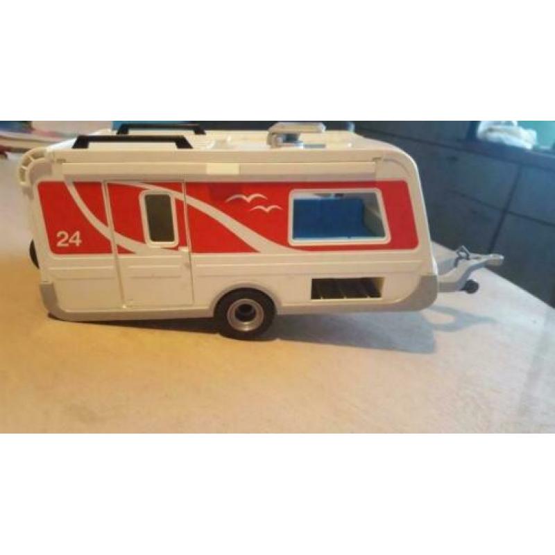 Playmobil caravan met cabriolet auto