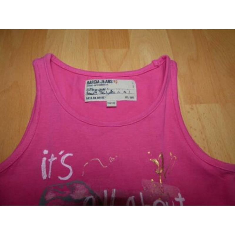 Hippe roze top van Garcia Jeans, maat 104/110 NIEUW!