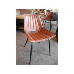 6 Eetkamerstoelen Bistro Cognac