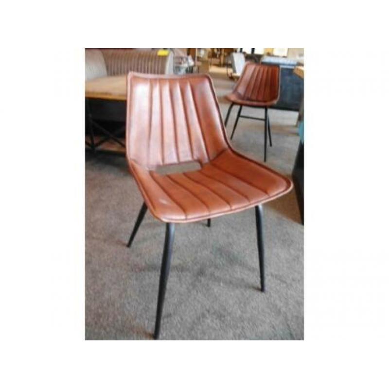 6 Eetkamerstoelen Bistro Cognac