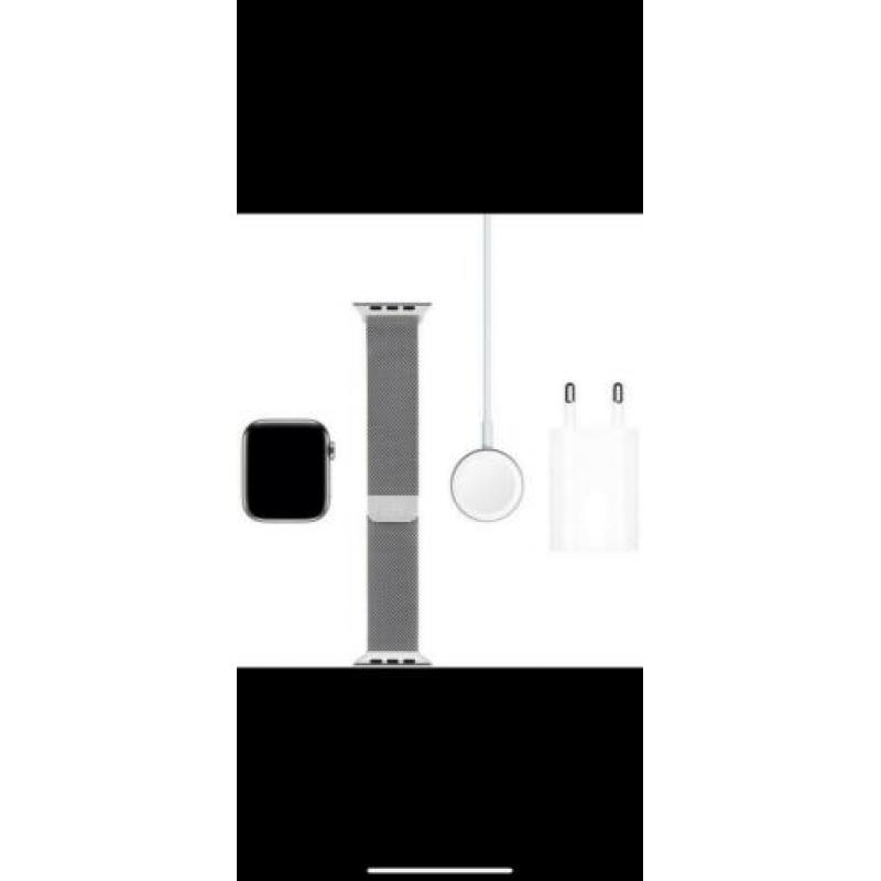Apple Watch Serie 5 44 mm GPS/LTE RVS..Milanese bandNIEUW!!!