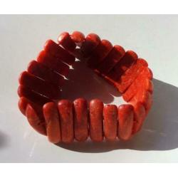 Vintage rode schuimkoraal armband