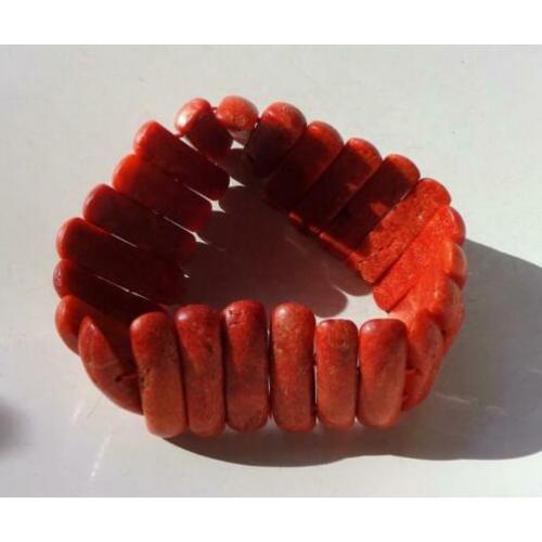 Vintage rode schuimkoraal armband
