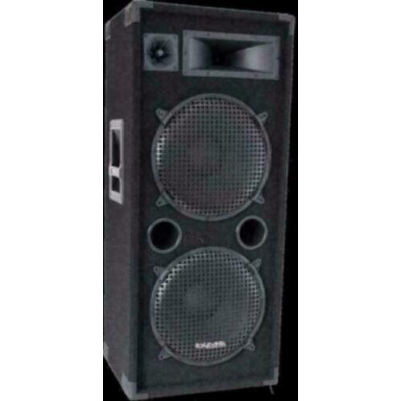 3 weg 2x12 Inch disco speaker 750 Watt (2106-B)