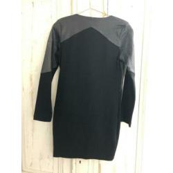 MADE jurk met leer medium