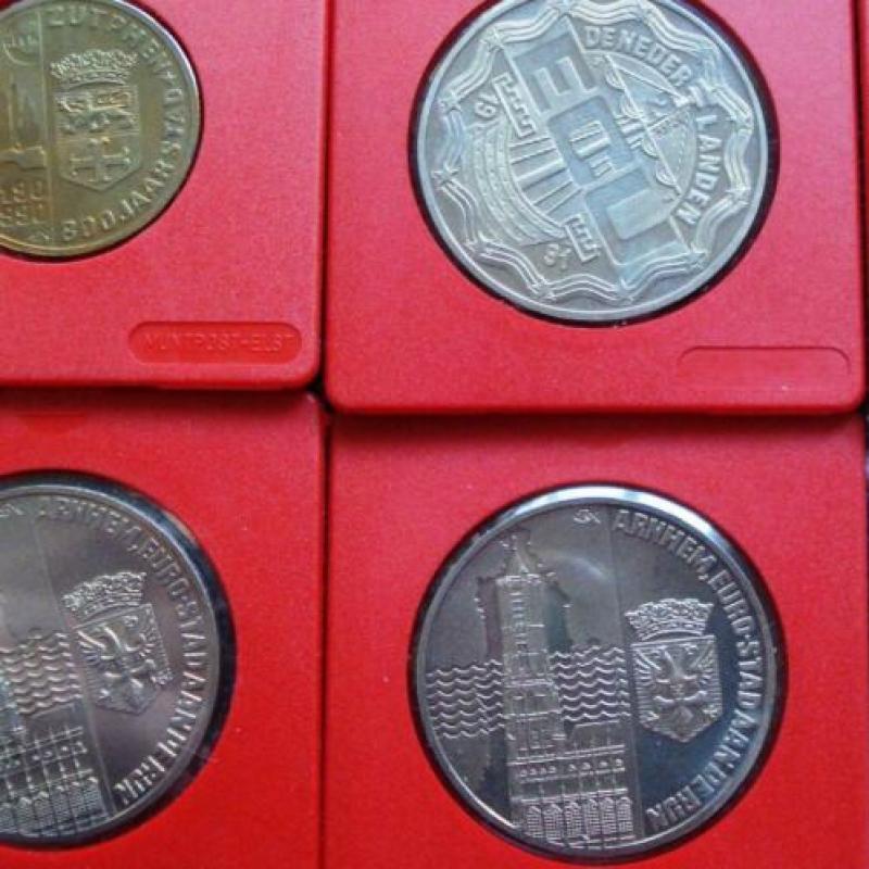 Nederland lot met 9 ecu munten/penningen (FDC)