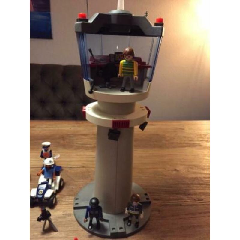 3 sets Playmobil verkeerstoren, politieheli & -quad z.g.a.n.