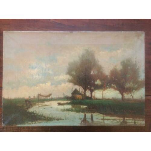 Impressionistisch schilderij, landschap, Meyer