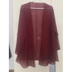 Bordeaux cocktailjurk 2 xl