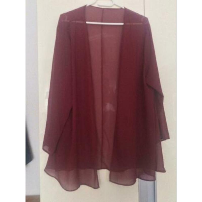 Bordeaux cocktailjurk 2 xl