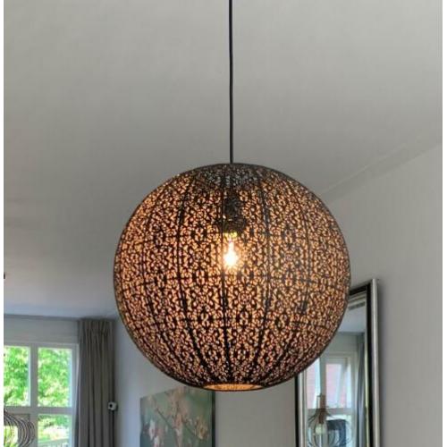 Prachtige hanglamp in zwart/goud