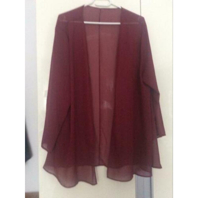 Bordeaux cocktailjurk 2 xl