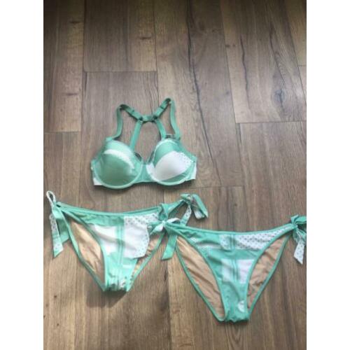 Marlies Dekkers bikini groen wit 70D M en L