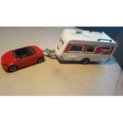 Playmobil caravan met cabriolet auto