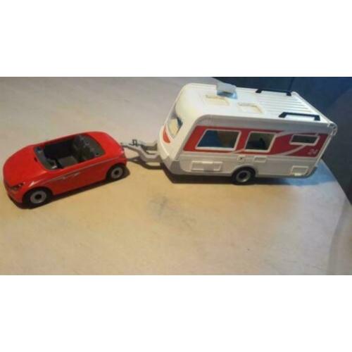 Playmobil caravan met cabriolet auto