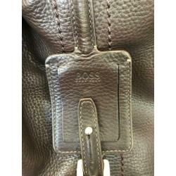 Bruin leren HUGO BOSS handtas