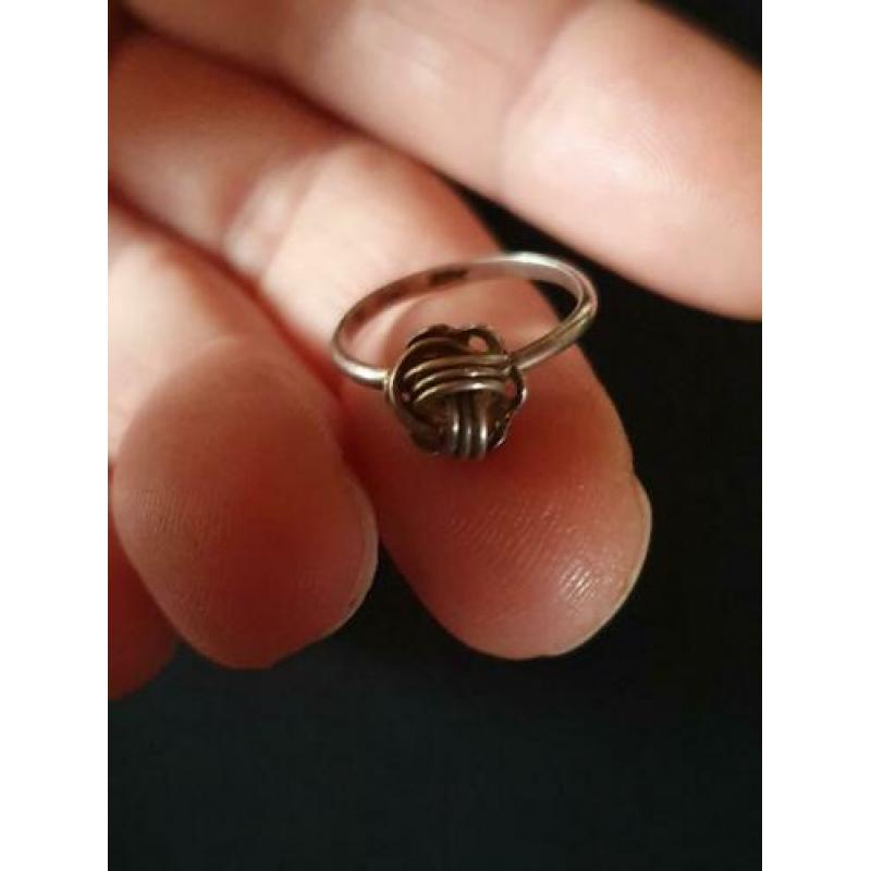 925 mooi zilveren ring maat 14