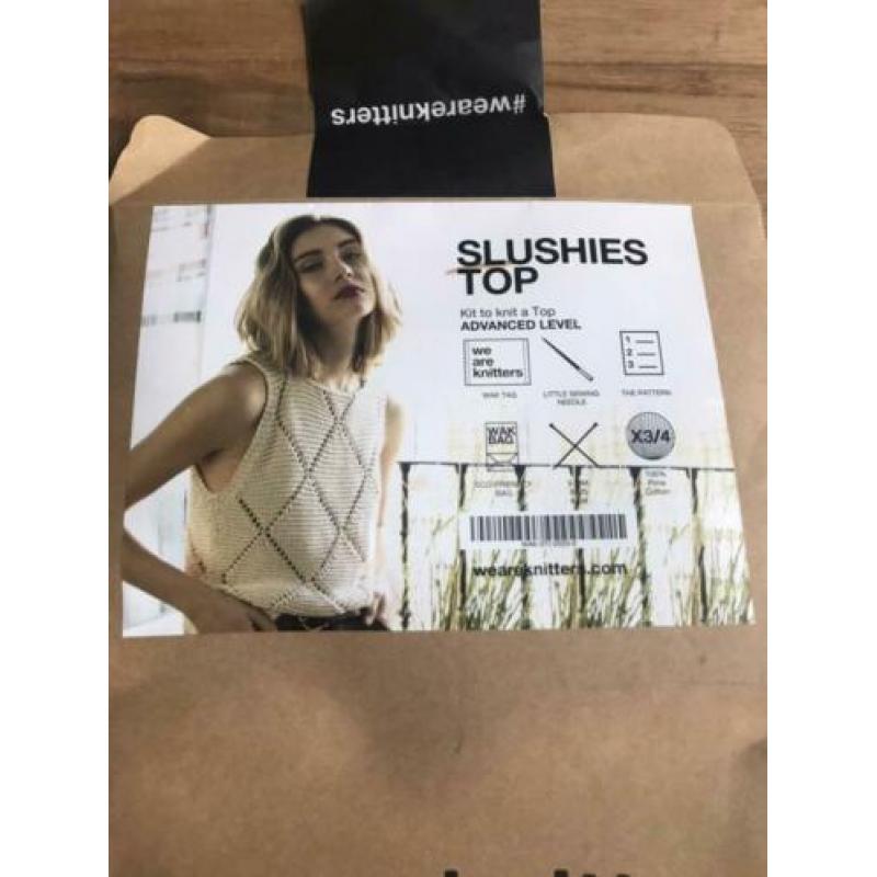 We are knitters | slushies top | Wit/Crème
