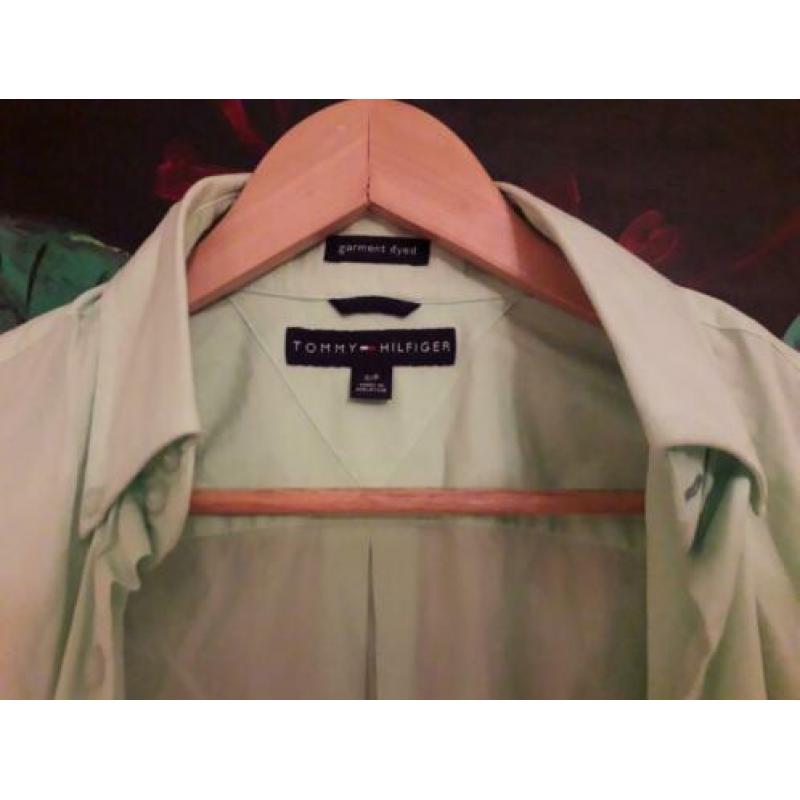 Tommy Hilfiger overhemd maat S, groen, manchetknopen