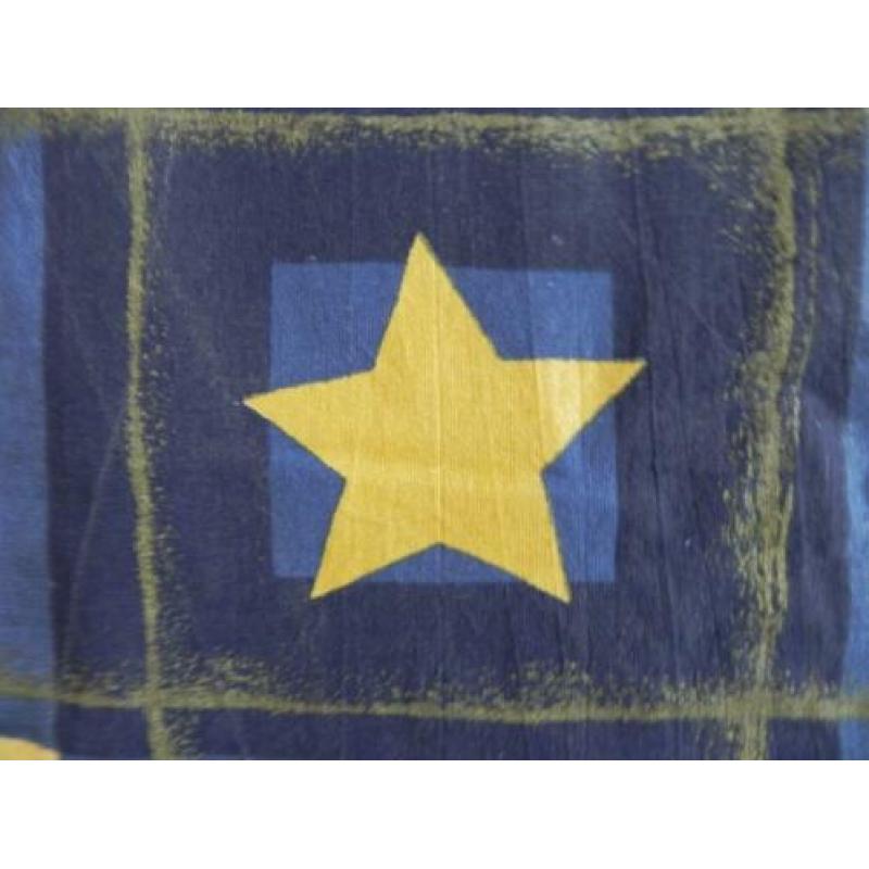 tafellaken blauw met sterren rond 150cm