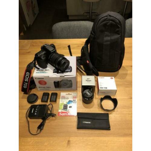 Canon EOS 70D DSLR camera (WiFi), 2 lenzen, diverse extra’s