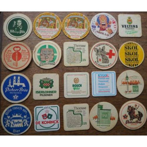 Collectie deels oude bierviltjes vanaf jaren 20