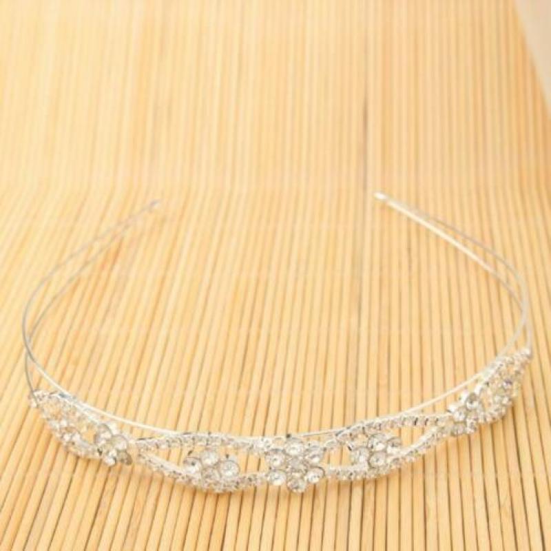Prachtige kristal Diadeem Kroon Bloem * Strass haarband