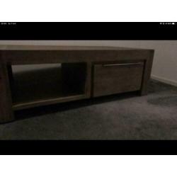 Donkerbruine stoere salontafel