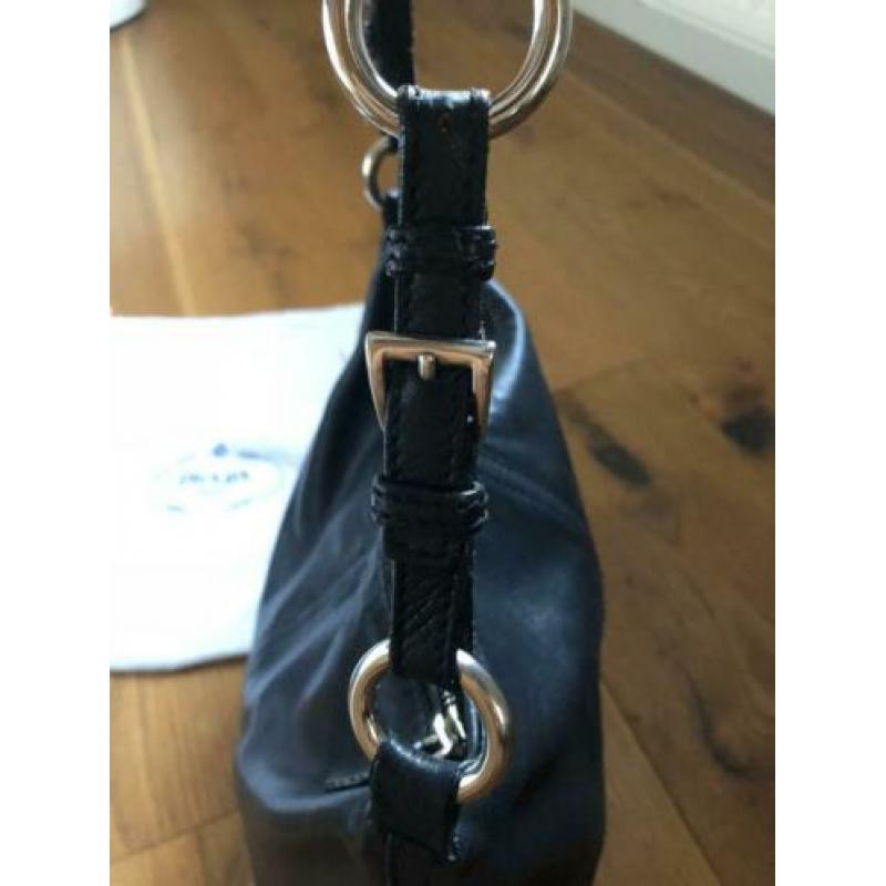 Originele, echte Prada tas blauw leer